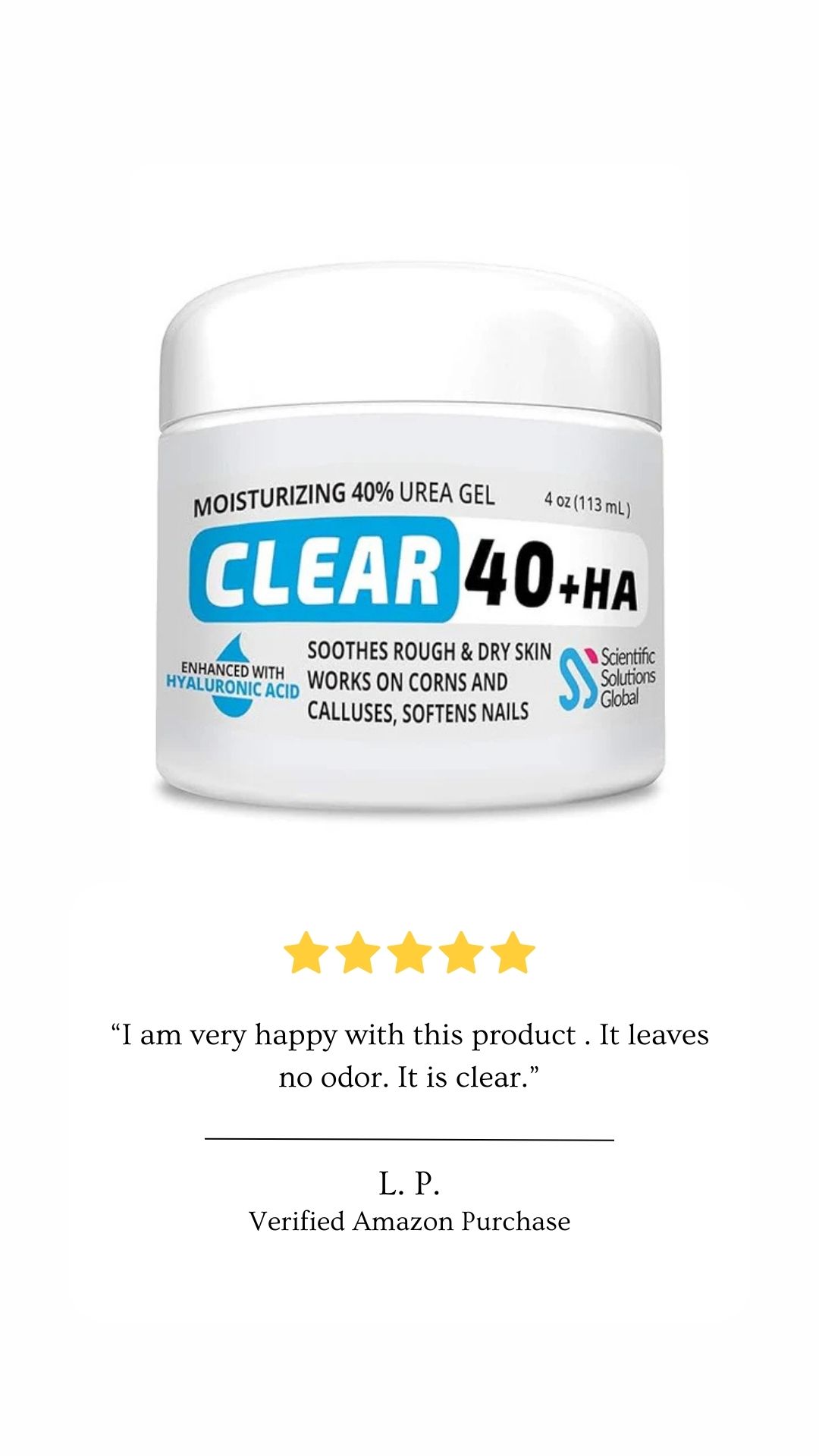 clear 40 40% urea gel with hyaluronic acid clear 40 40% urea gel with hyaluronic acid