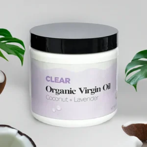 clear organic virgin lavendar coconut oil