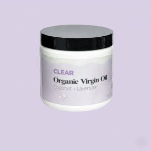 clear organic virgin lavendar coconut oil